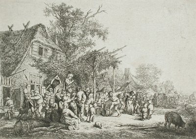 Dorpsfeest Onder de Pergola door Adriaen Jansz. van Ostade